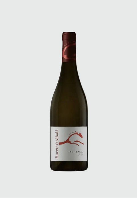 Barbazul Tinto 2023, red wine bottle from Cádiz, Andalucía. Spanish red blend of Syrah, Merlot, Cabernet Sauvignon, and Tintilla de Rota, aged 6 months in French oak. Buy from Alma Wines.