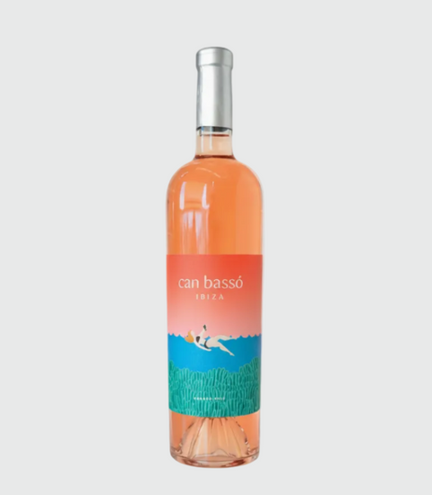 Ibizkus Can Basso Rosé 2023 — biodynamic 100% Monastrell rosé from Ibiza. Peach, orange peel and vibrant minerality.