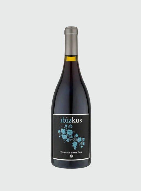 Ibizkus Monastrell 2021 — biodynamic 100% Monastrell red wine from ungrafted vines in Ibiza. Full-bodied with dark cherry and complex fruit.